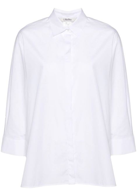 Camicia a maniche lunghe delfina in bianco S Maxmara - donna